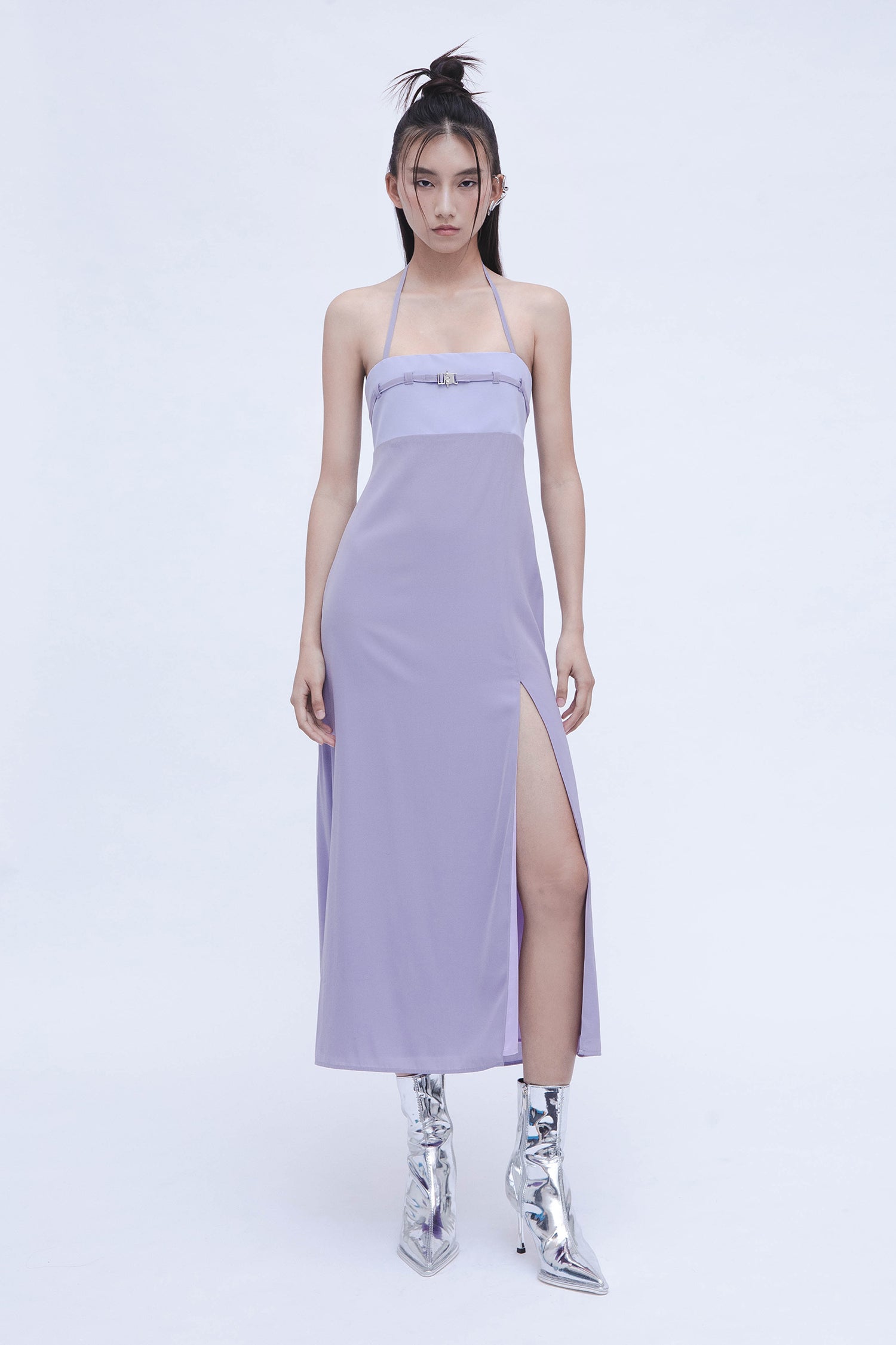 BUCKLE SLIP DRESS (LAVENDER) storeunda BUCKLE SLIP DRESS (LAVENDER) storeunda