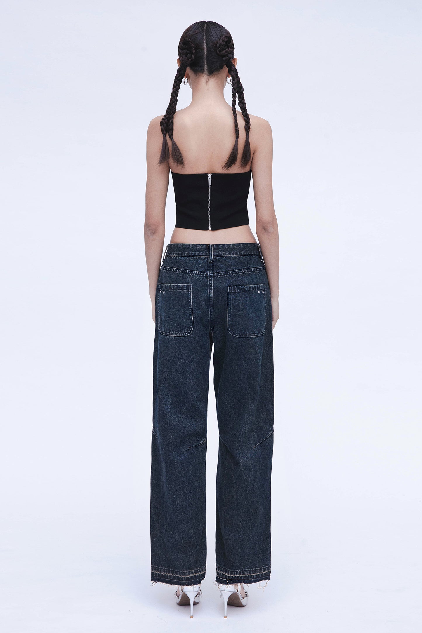 DENIM WASHED PANTS (BLUE)