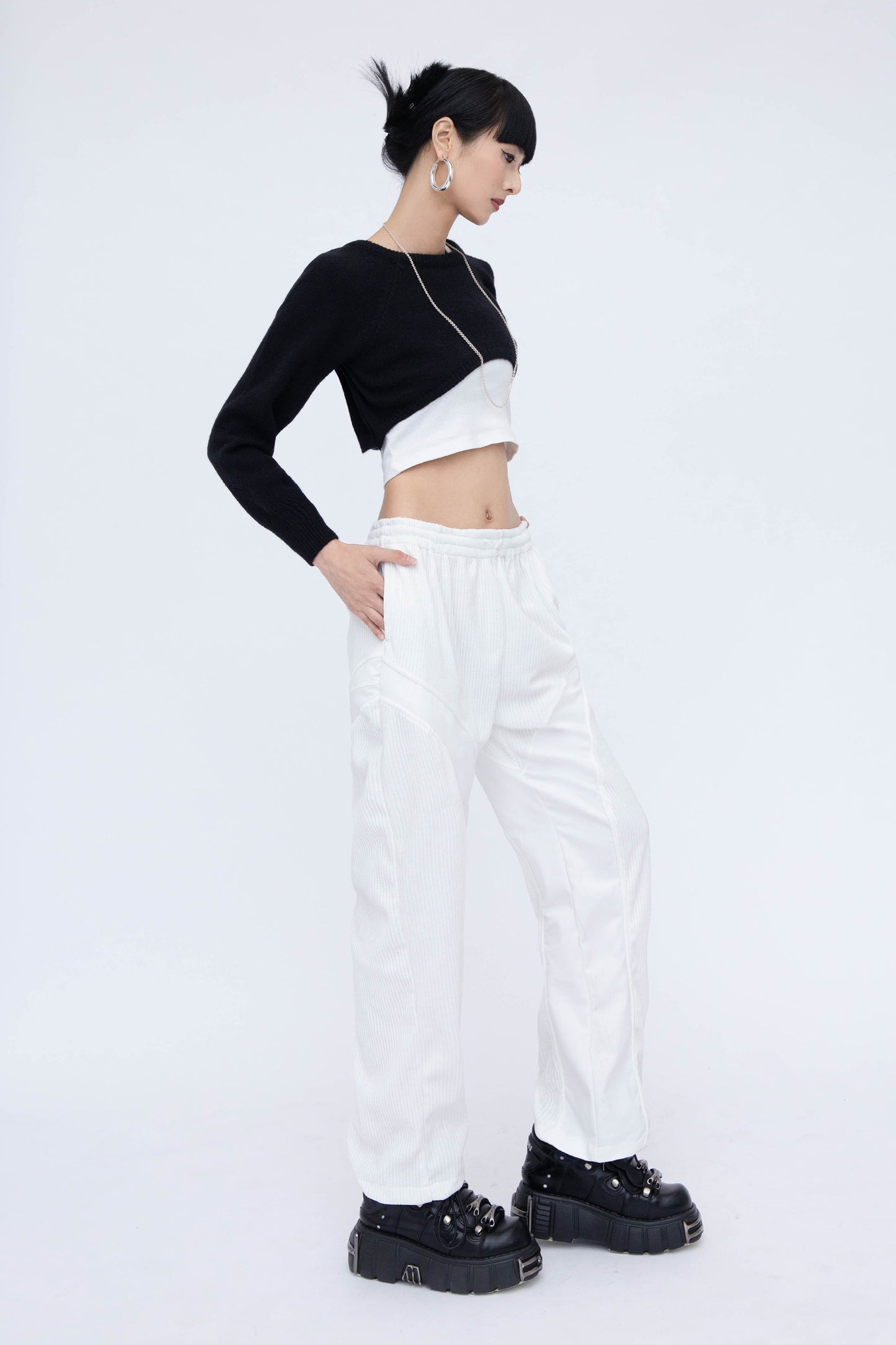 CORDUROY JOGGER PANTS (WHITE)