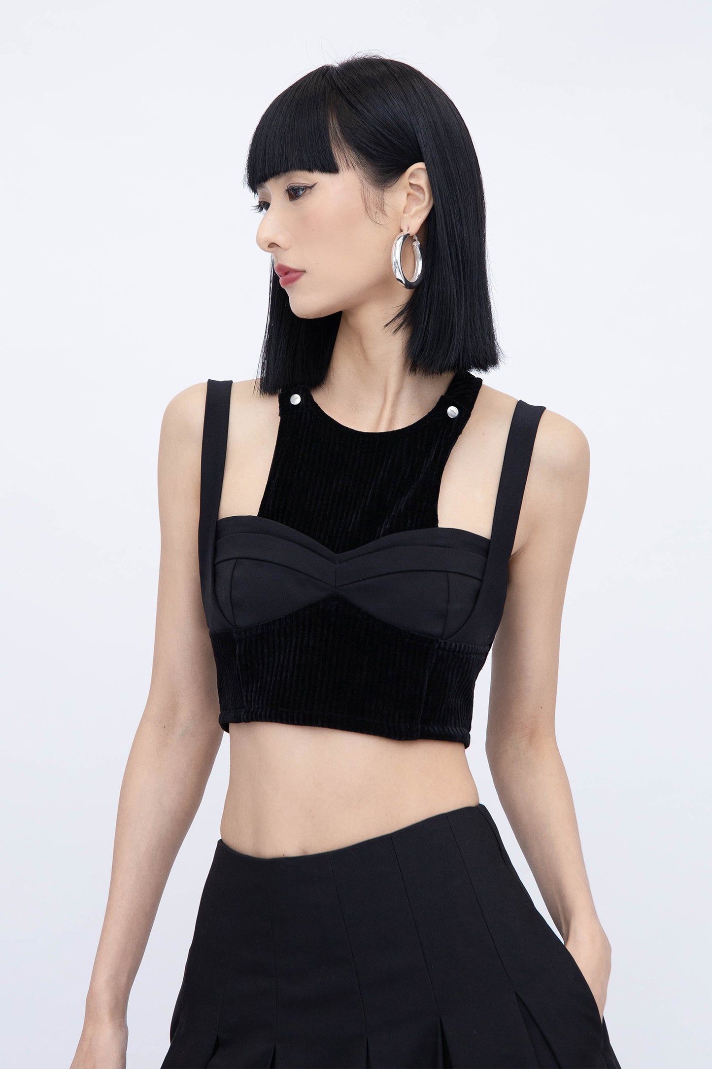 CORDUROY RACER TOP (BLACK)