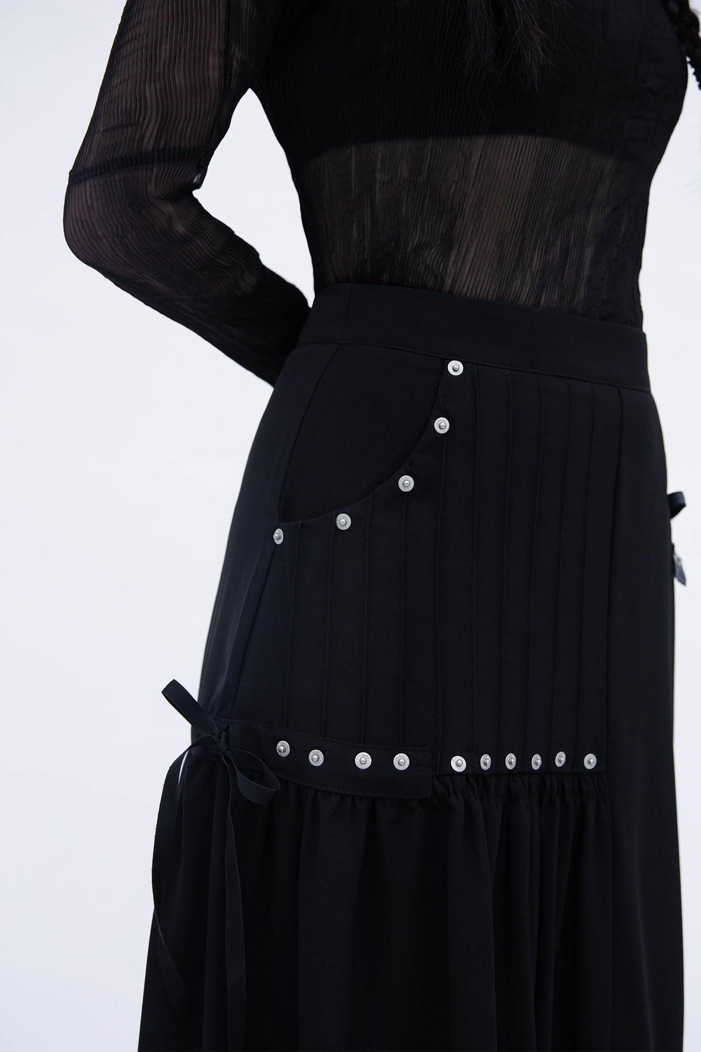 R2 MIDI SKIRT (BLACK)