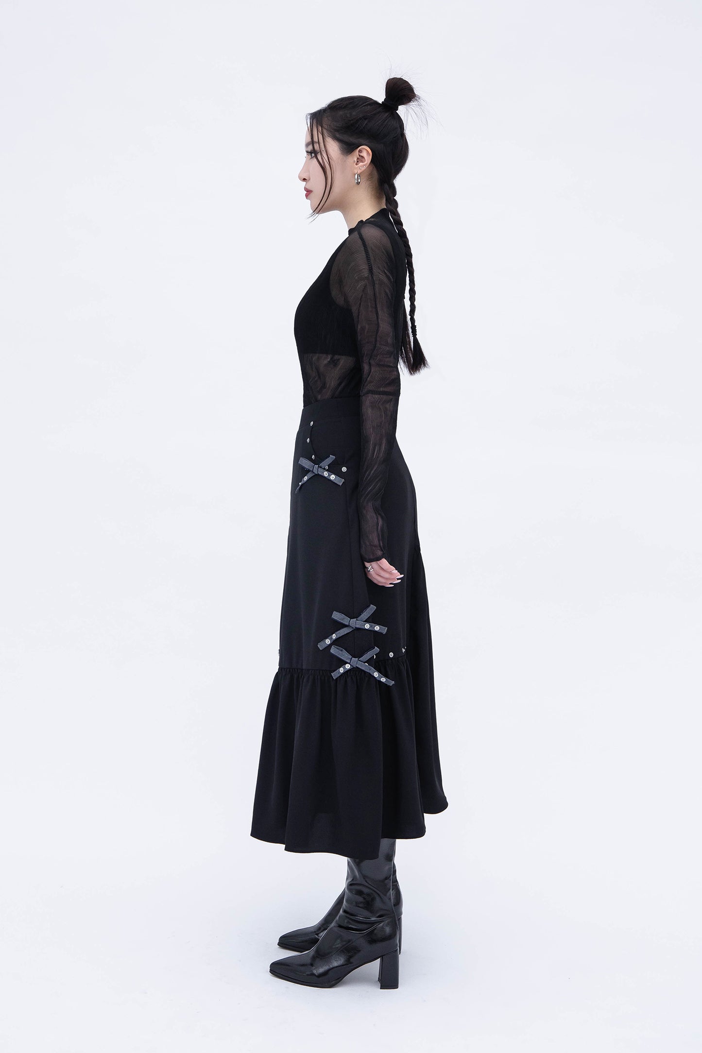 R2 MIDI SKIRT (BLACK)