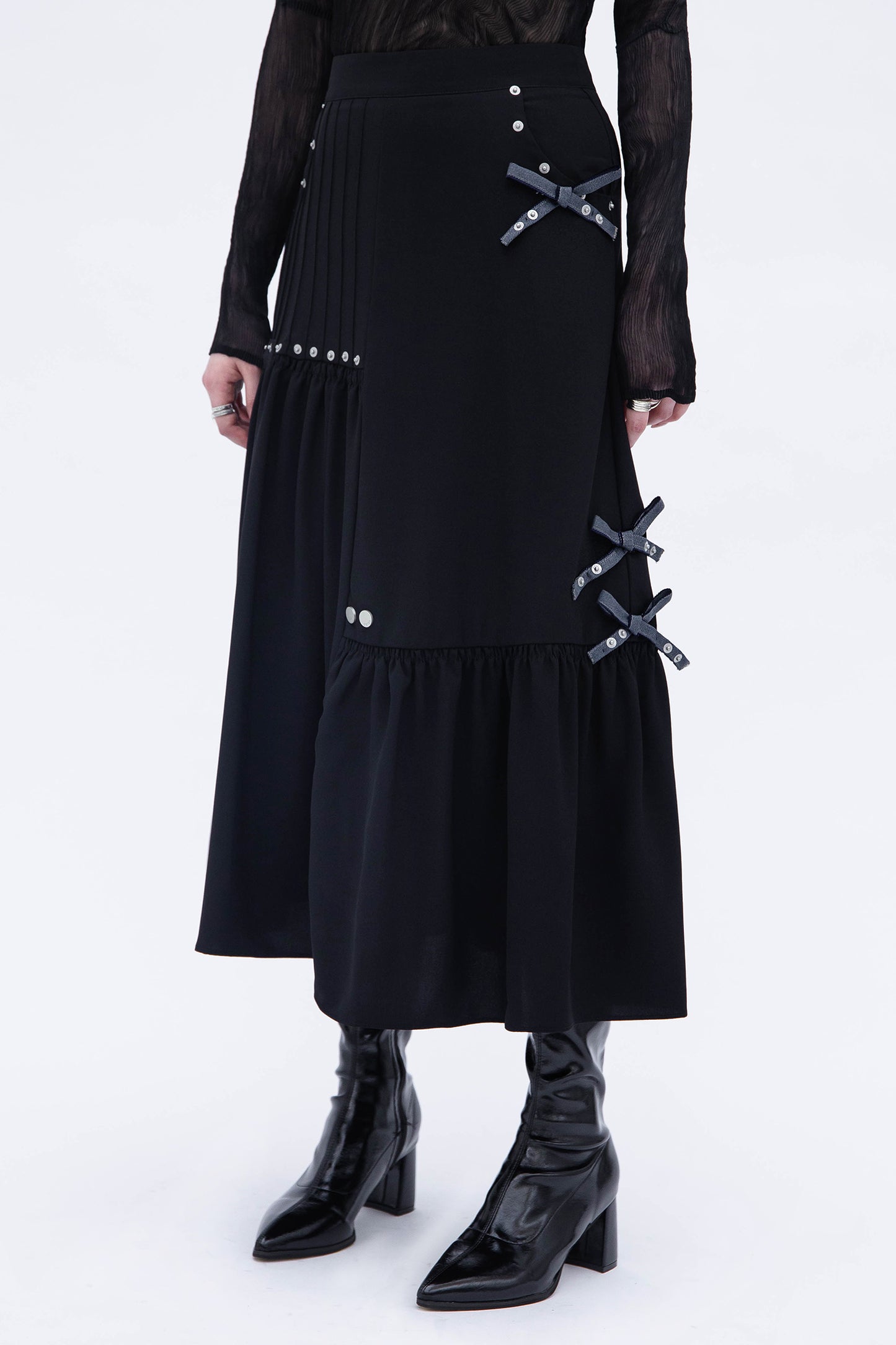 R2 MIDI SKIRT (BLACK)