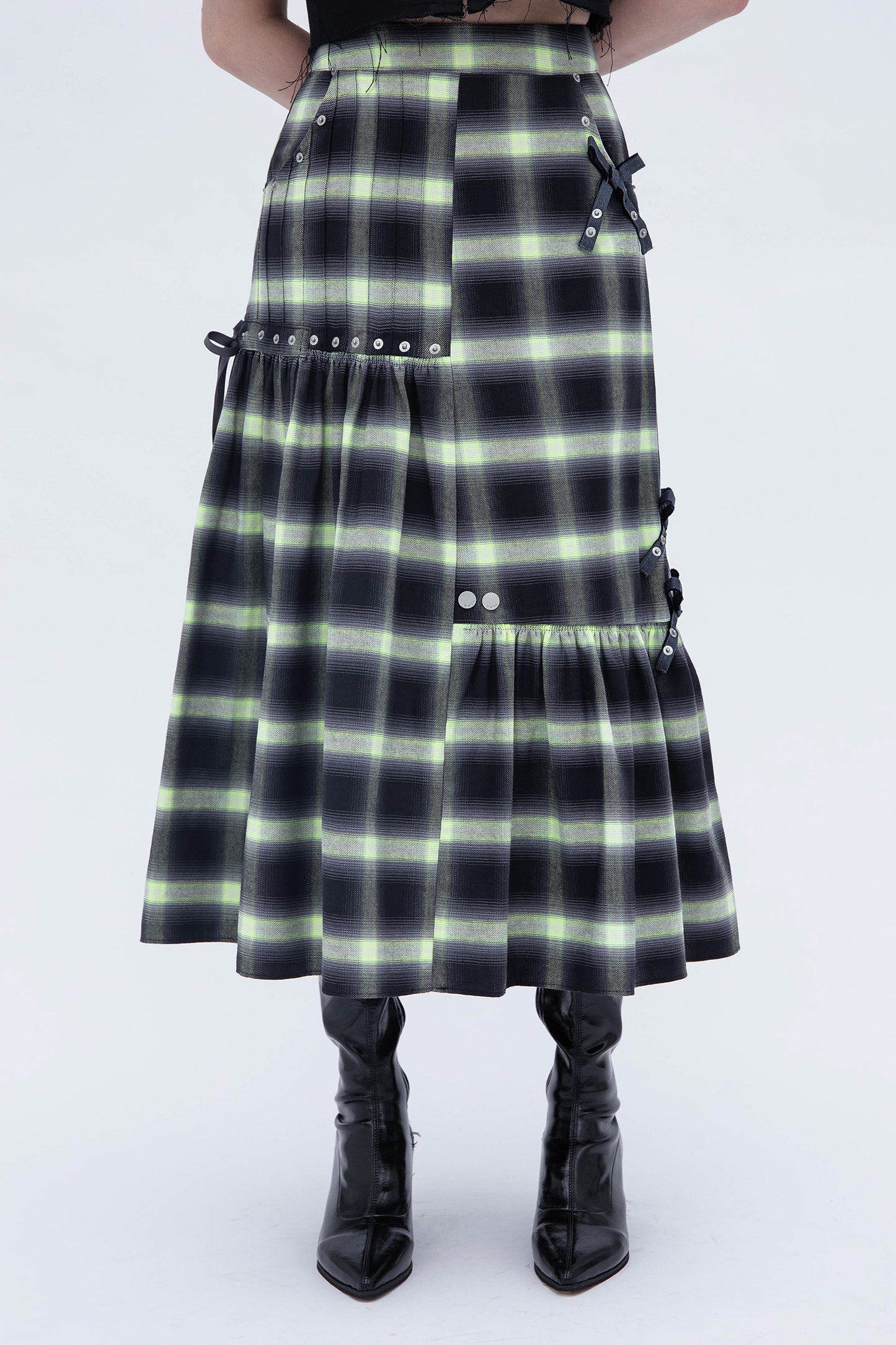 R2 MIDI SKIRT (Tartan)