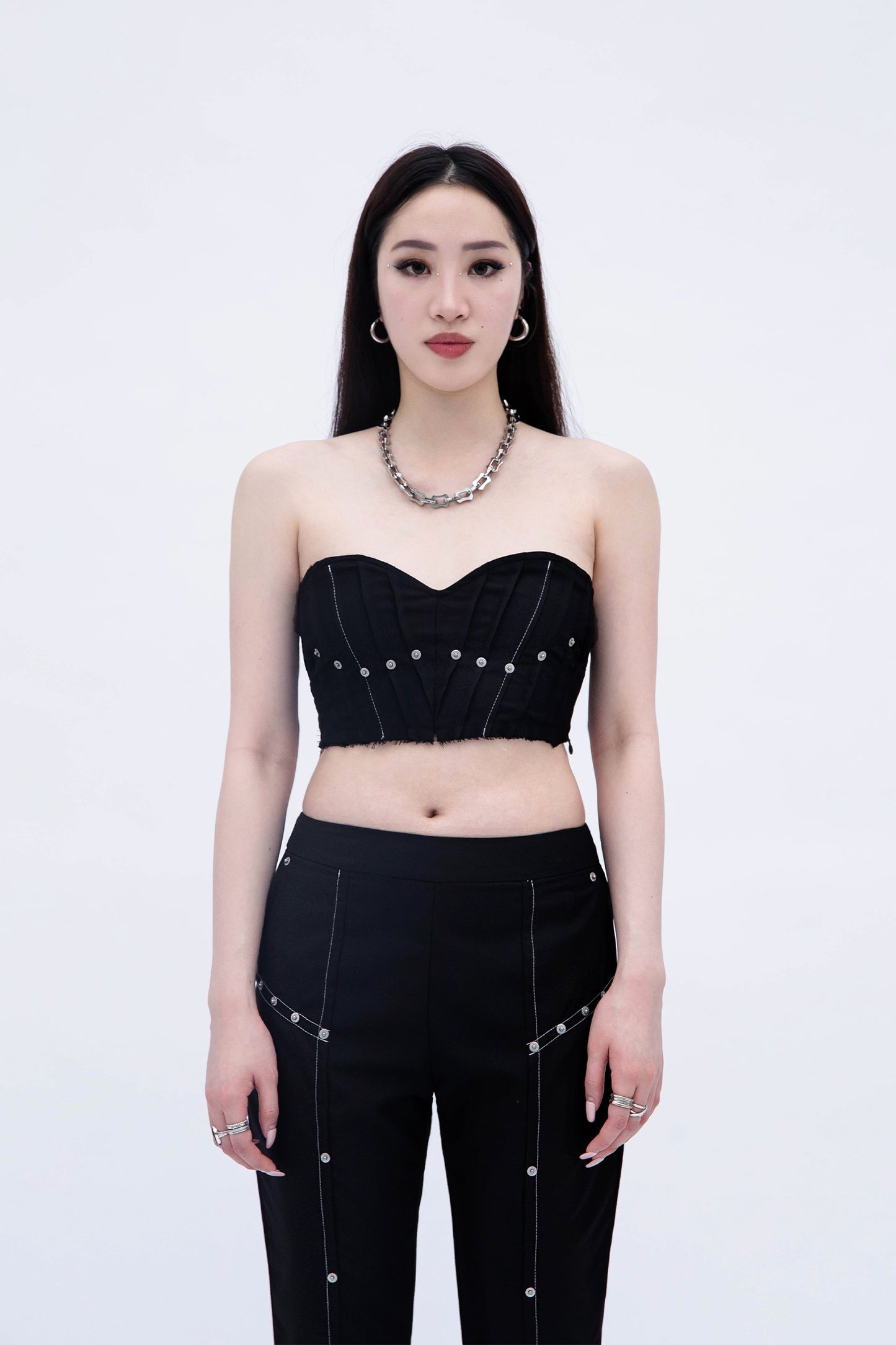 RIVET TUBE TOP (BLACK)