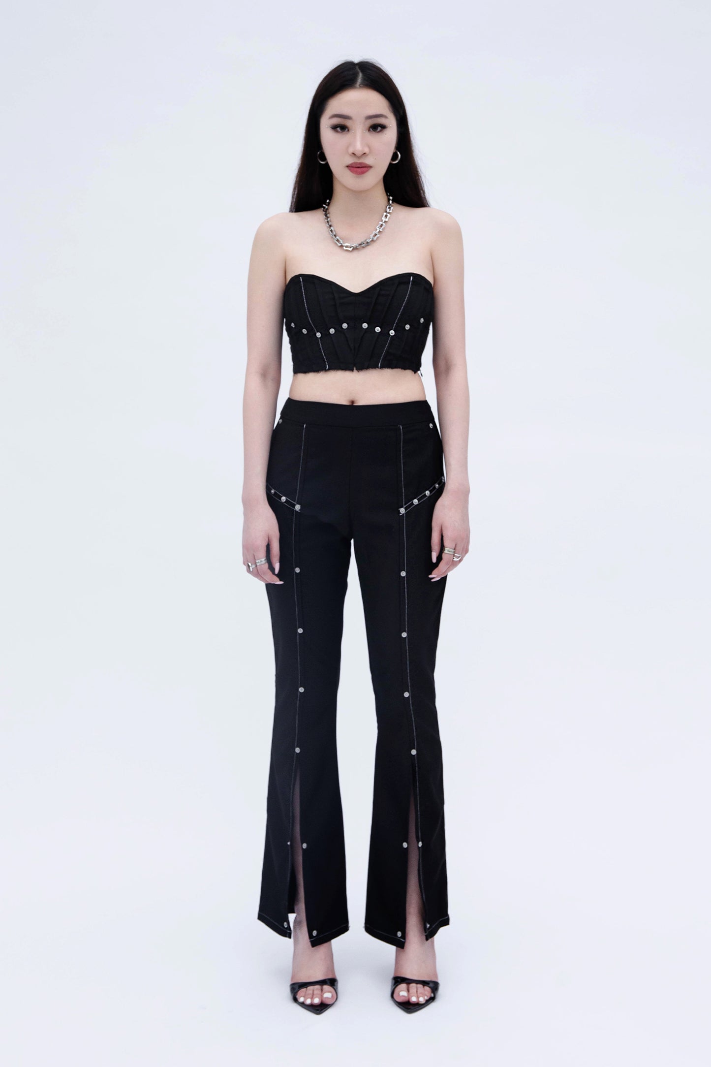 RIVET TUBE TOP (BLACK)