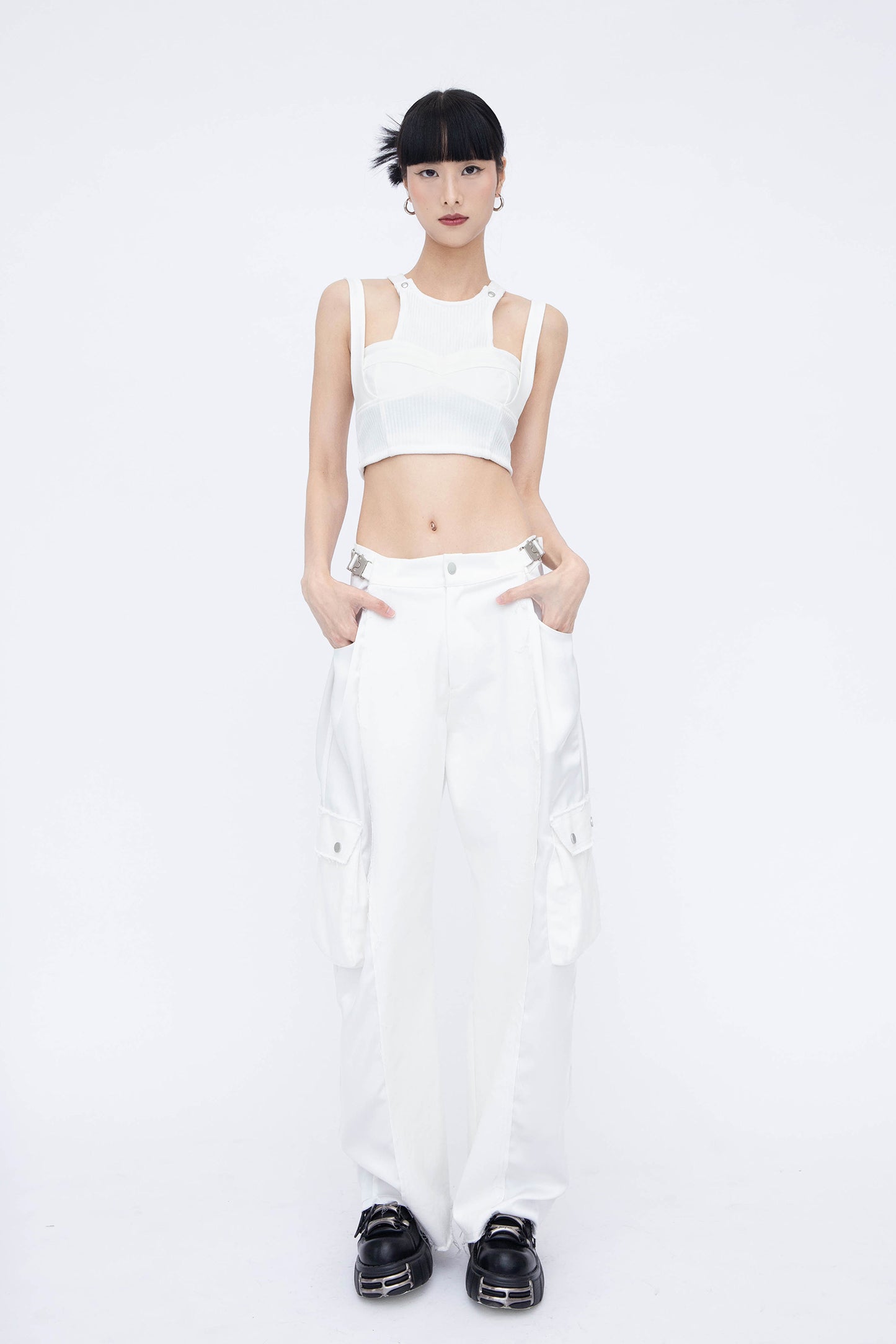 CORDUROY RACER TOP (WHITE)