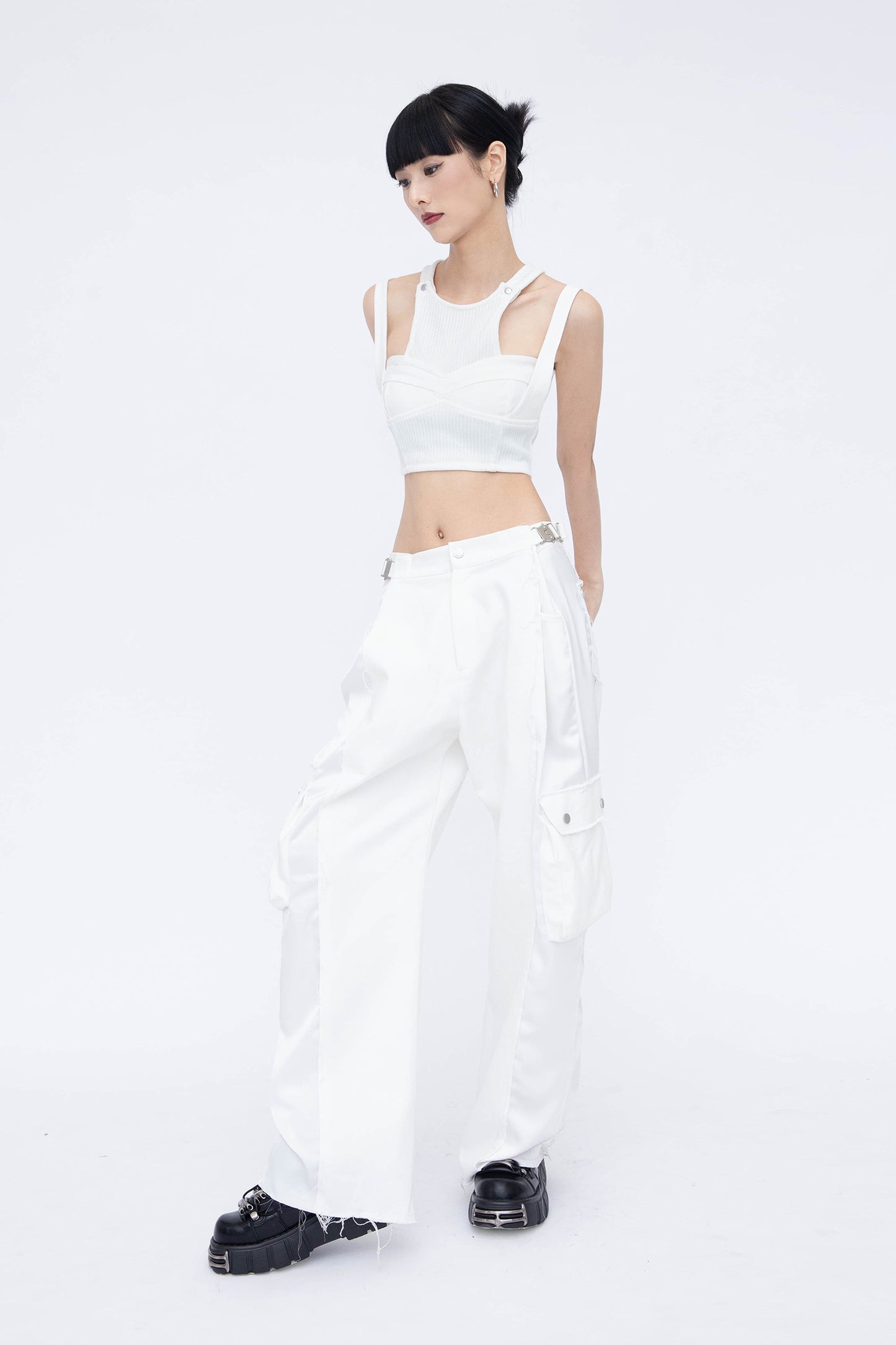 CORDUROY RACER TOP (WHITE)