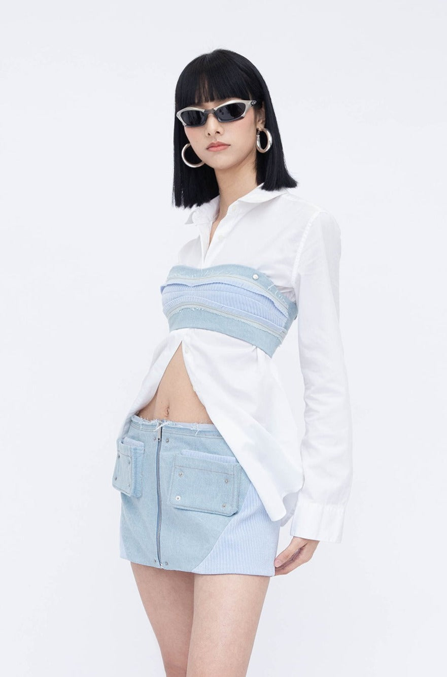 CARGO MINI SKIRT (BLUE)