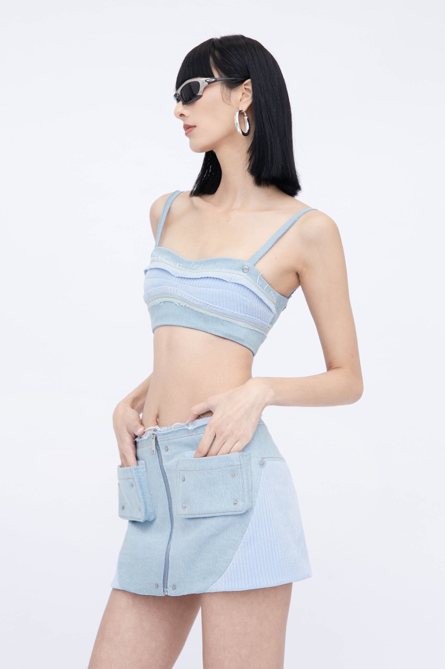 CARGO MINI SKIRT (BLUE)