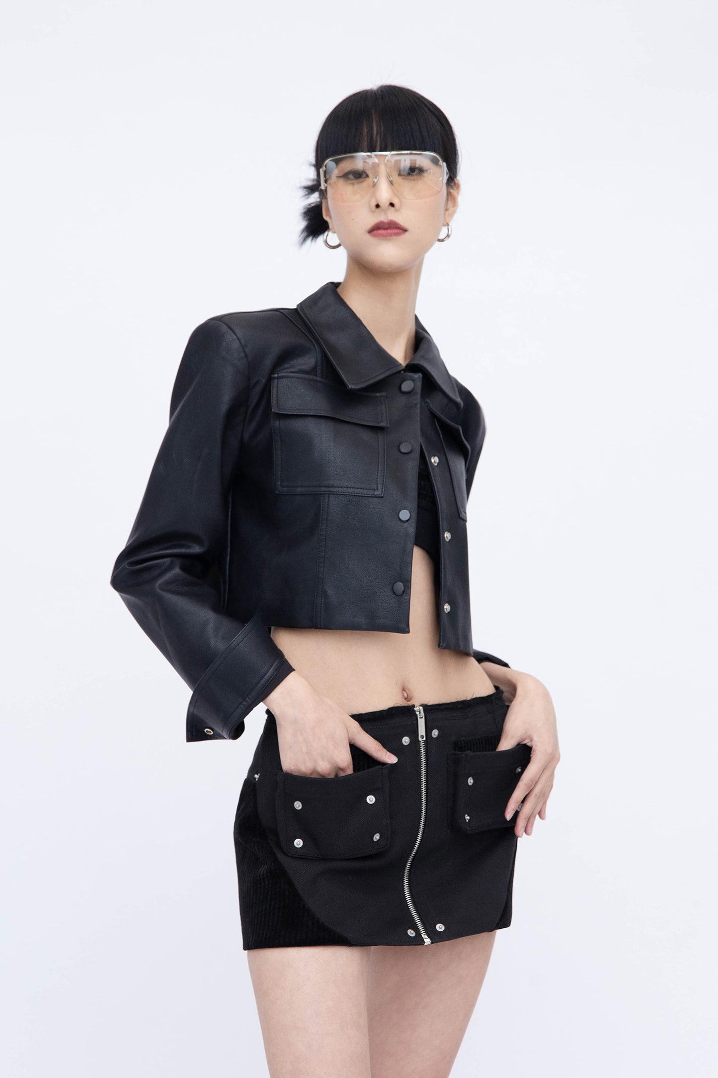 CARGO MINI SKIRT (BLACK)