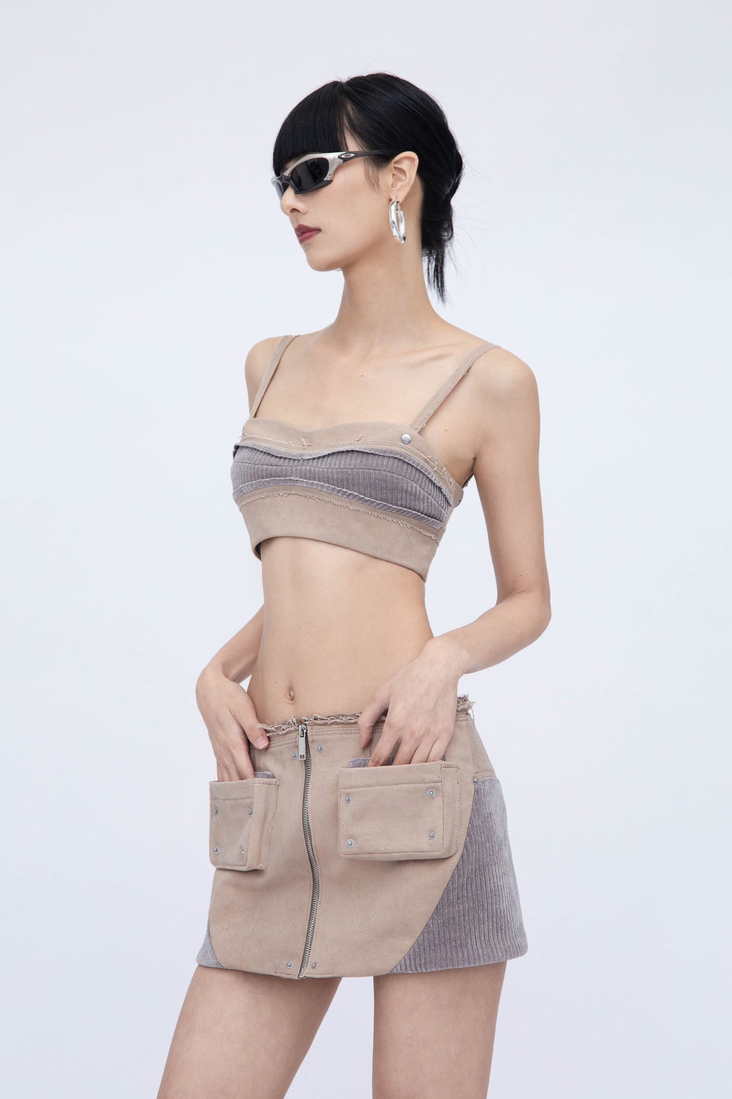 CARGO MINI SKIRT (TAUPE)