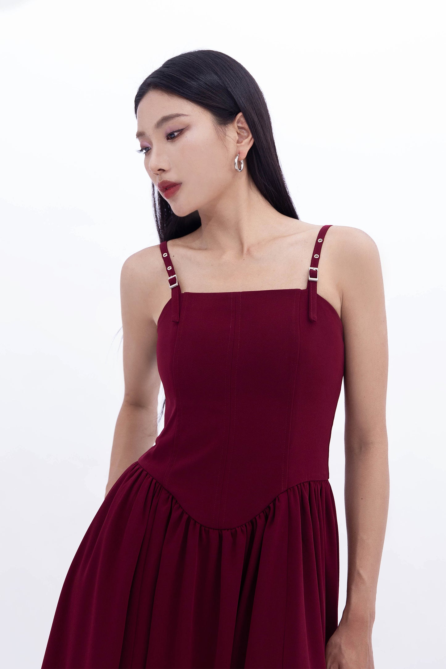 TAYA MAXI DRESS (BURGUNDY)