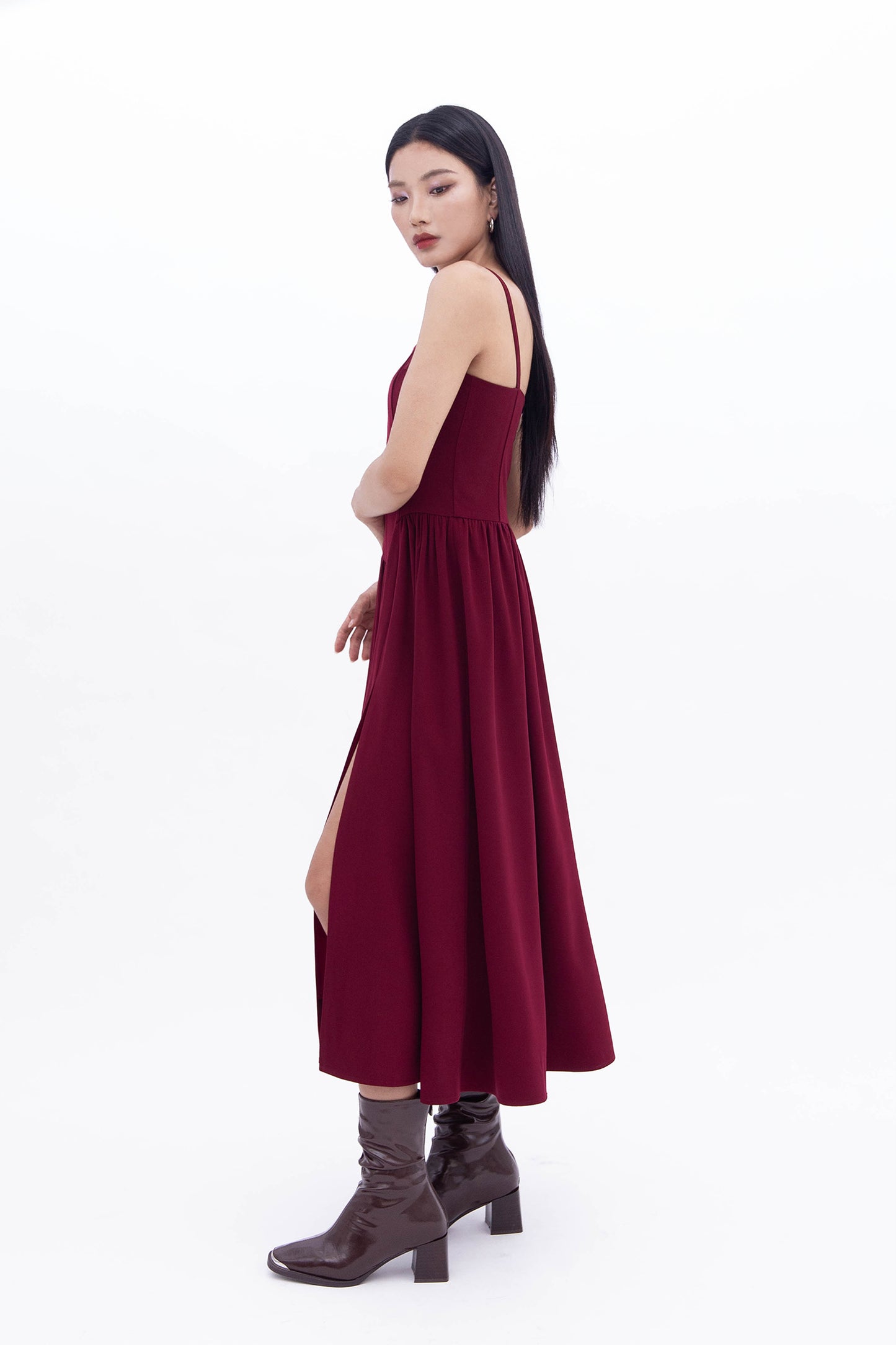 TAYA MAXI DRESS (BURGUNDY)