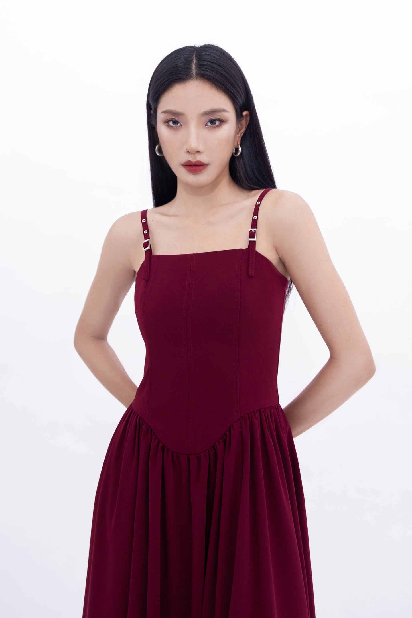 TAYA MAXI DRESS (BURGUNDY)