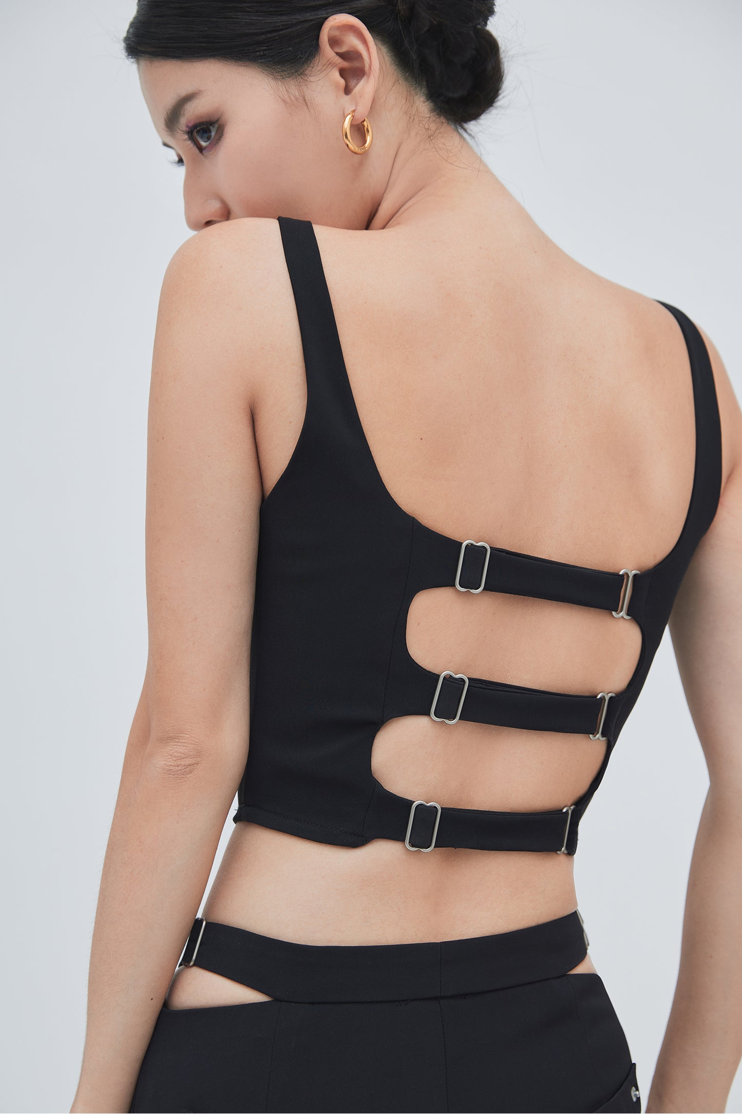 CUT OUT CORSET (BLACK)