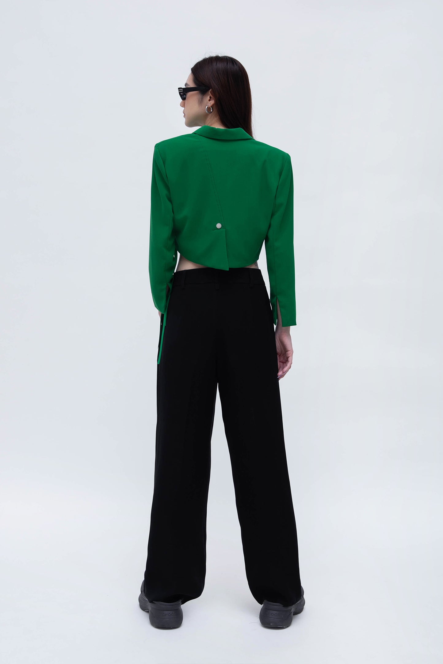 NALA CROP BLAZER (GREEN)