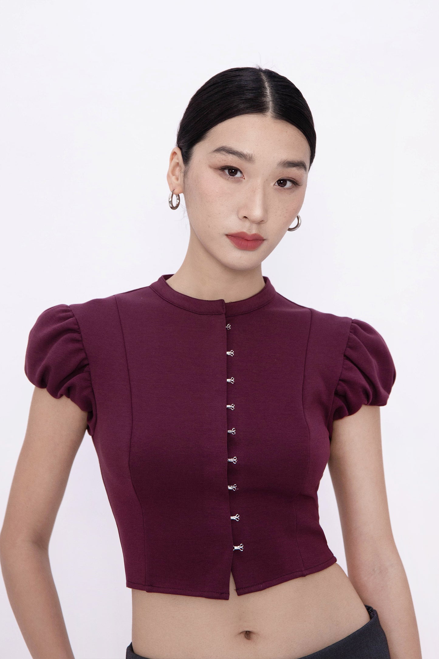 POSY BUBBLE TOP (PLUM)