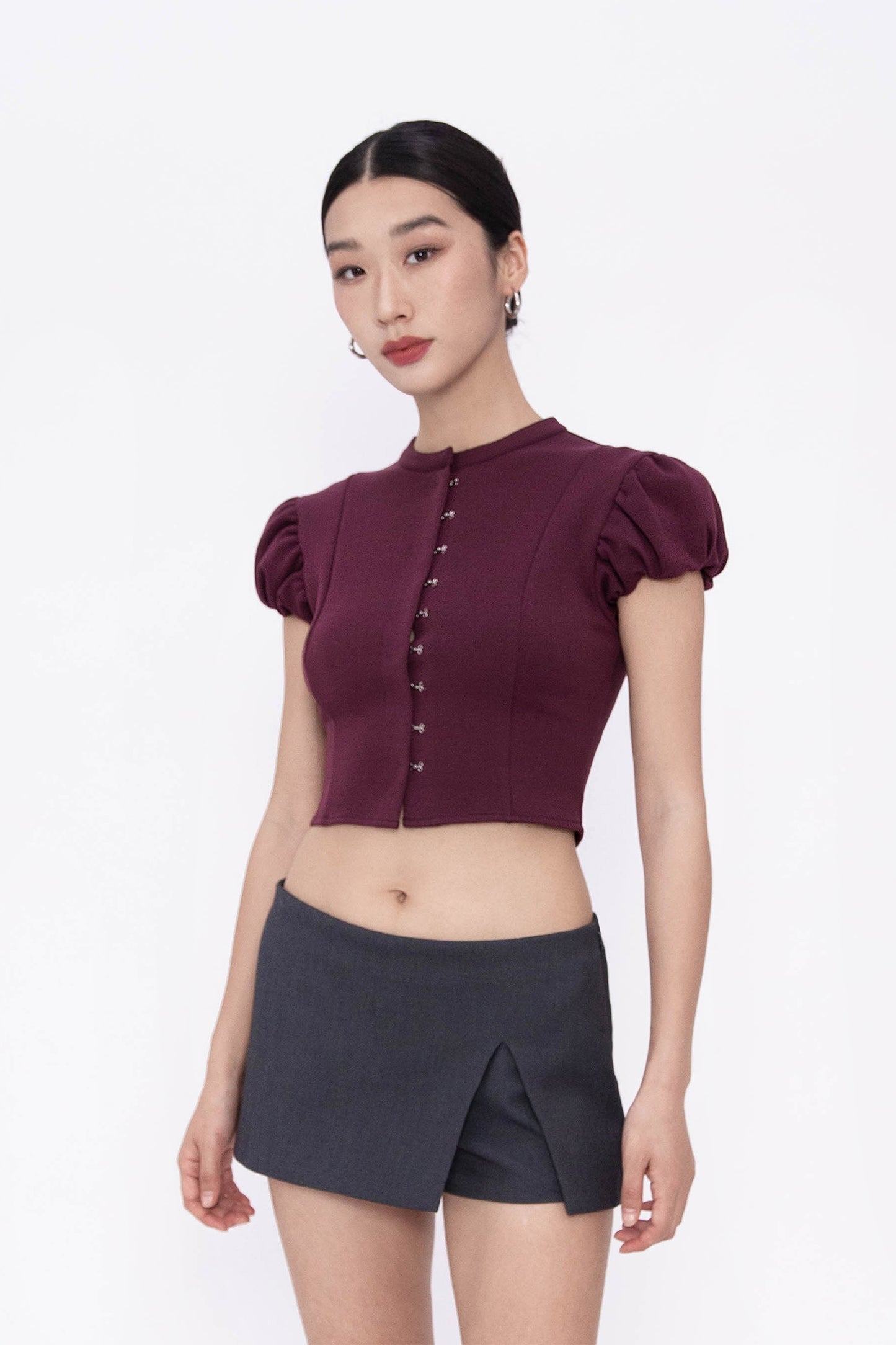 POSY BUBBLE TOP (PLUM)