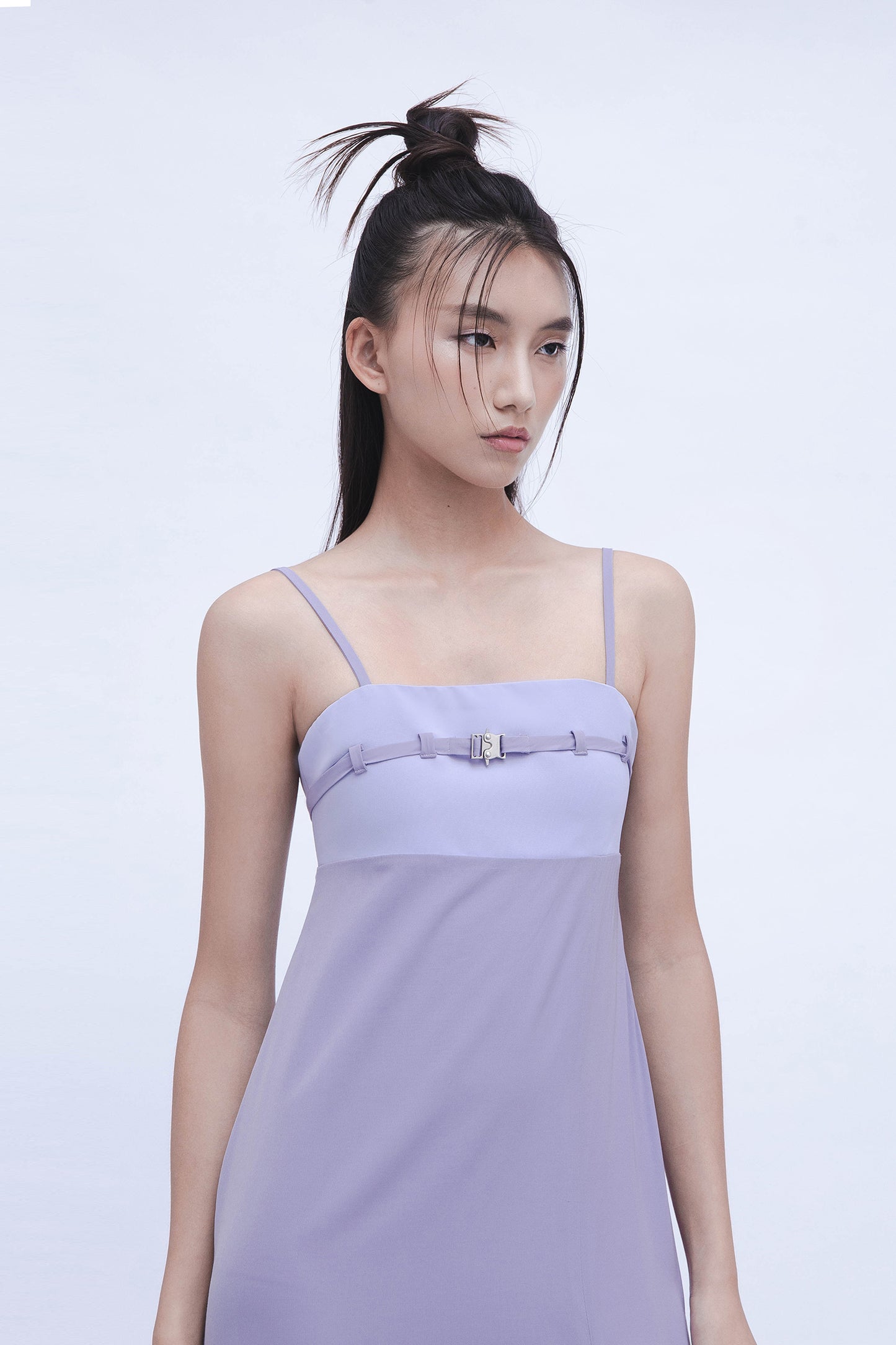 BUCKLE SLIP DRESS (LAVENDER)