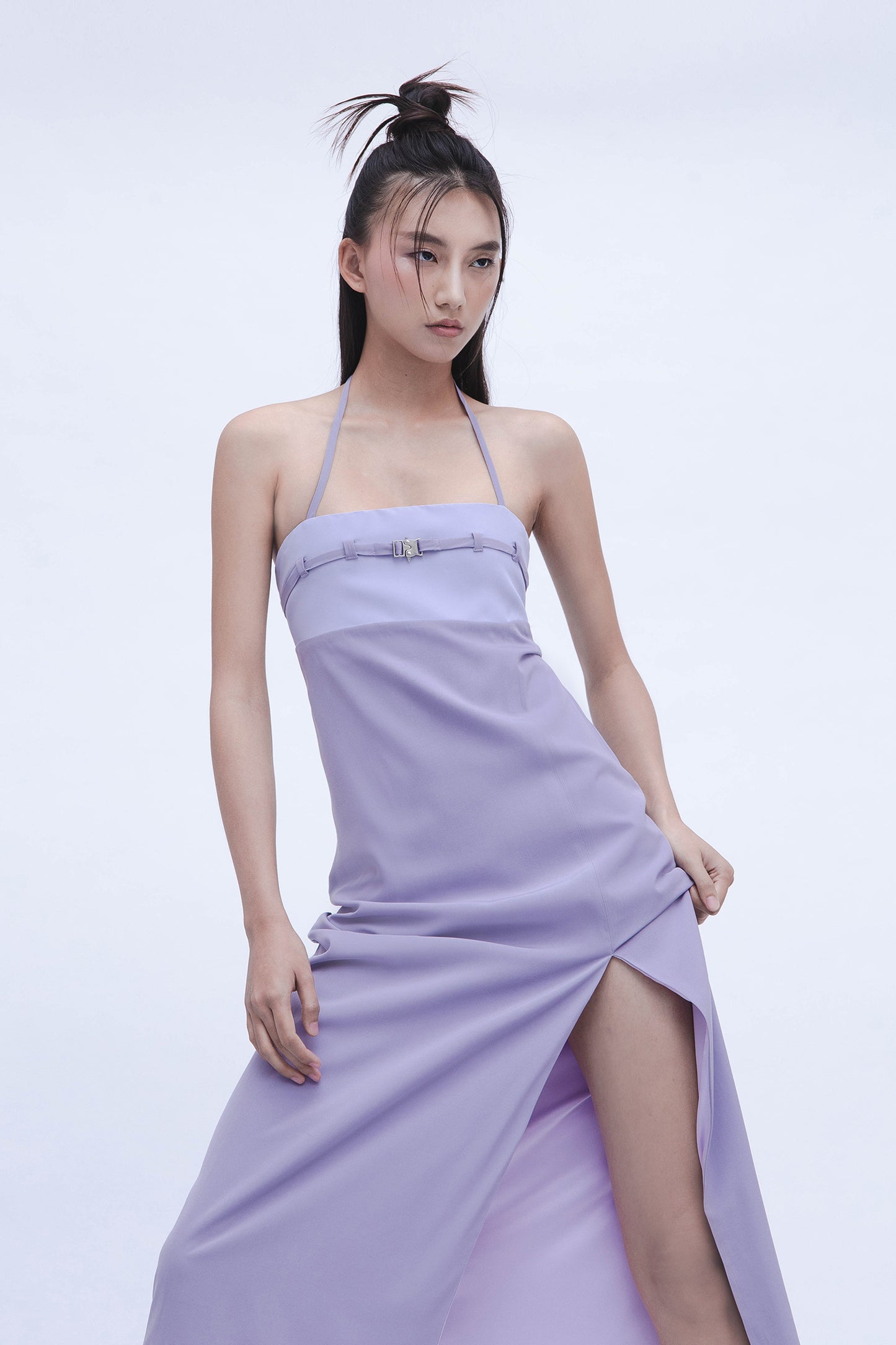 BUCKLE SLIP DRESS (LAVENDER)