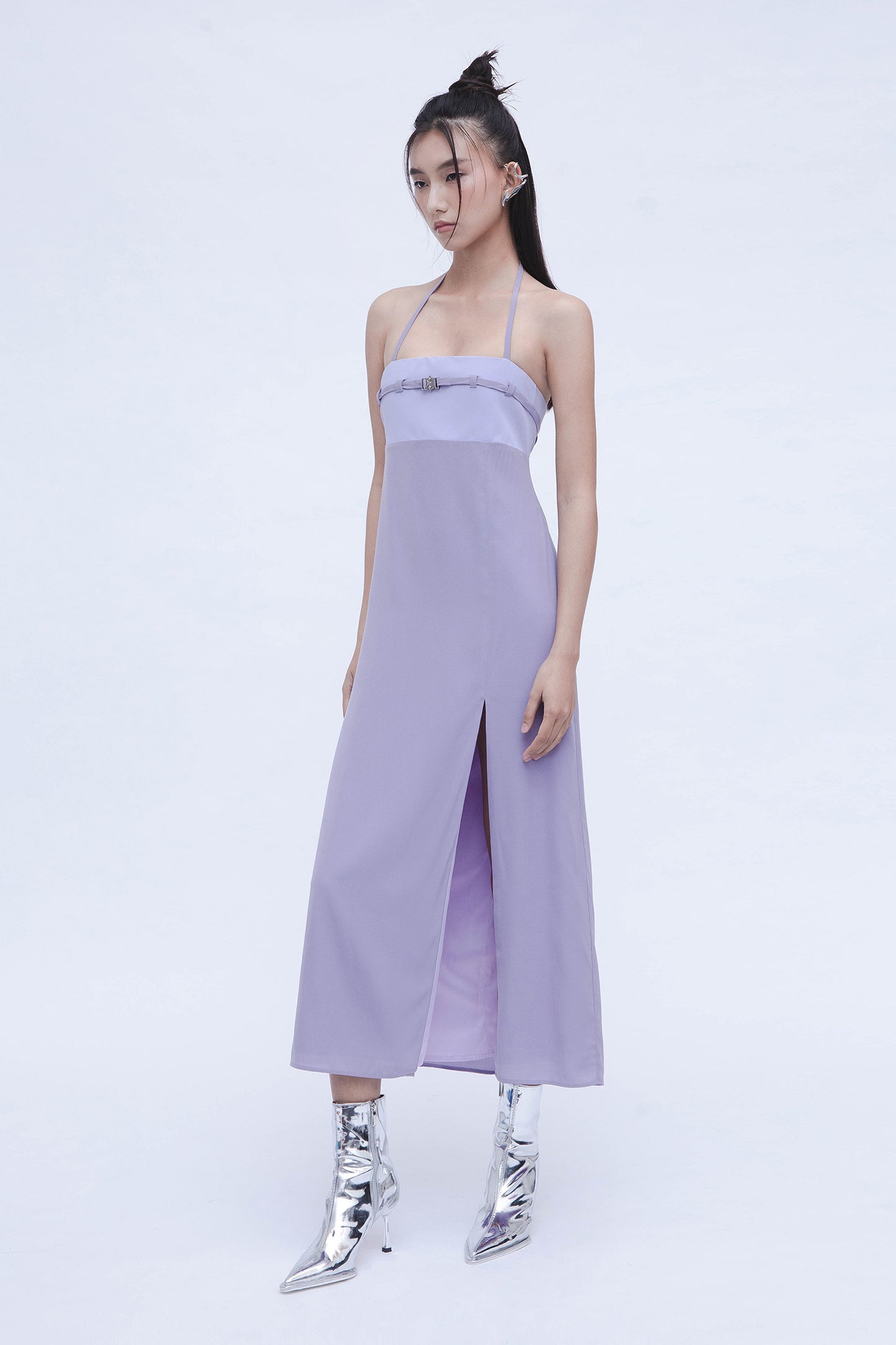 BUCKLE SLIP DRESS (LAVENDER)