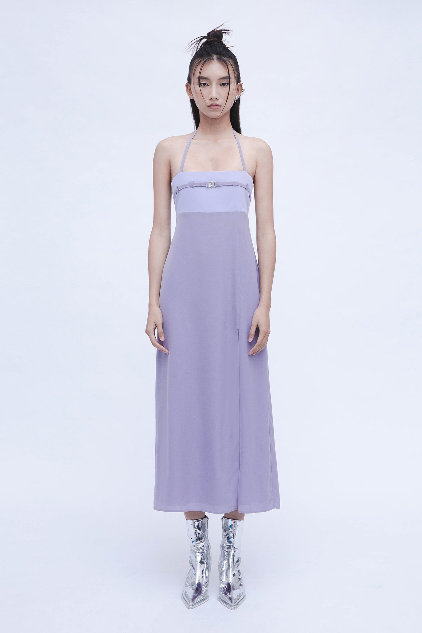 BUCKLE SLIP DRESS (LAVENDER)