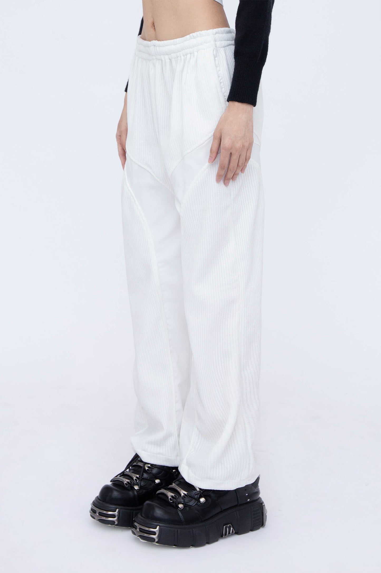 CORDUROY JOGGER PANTS (WHITE)