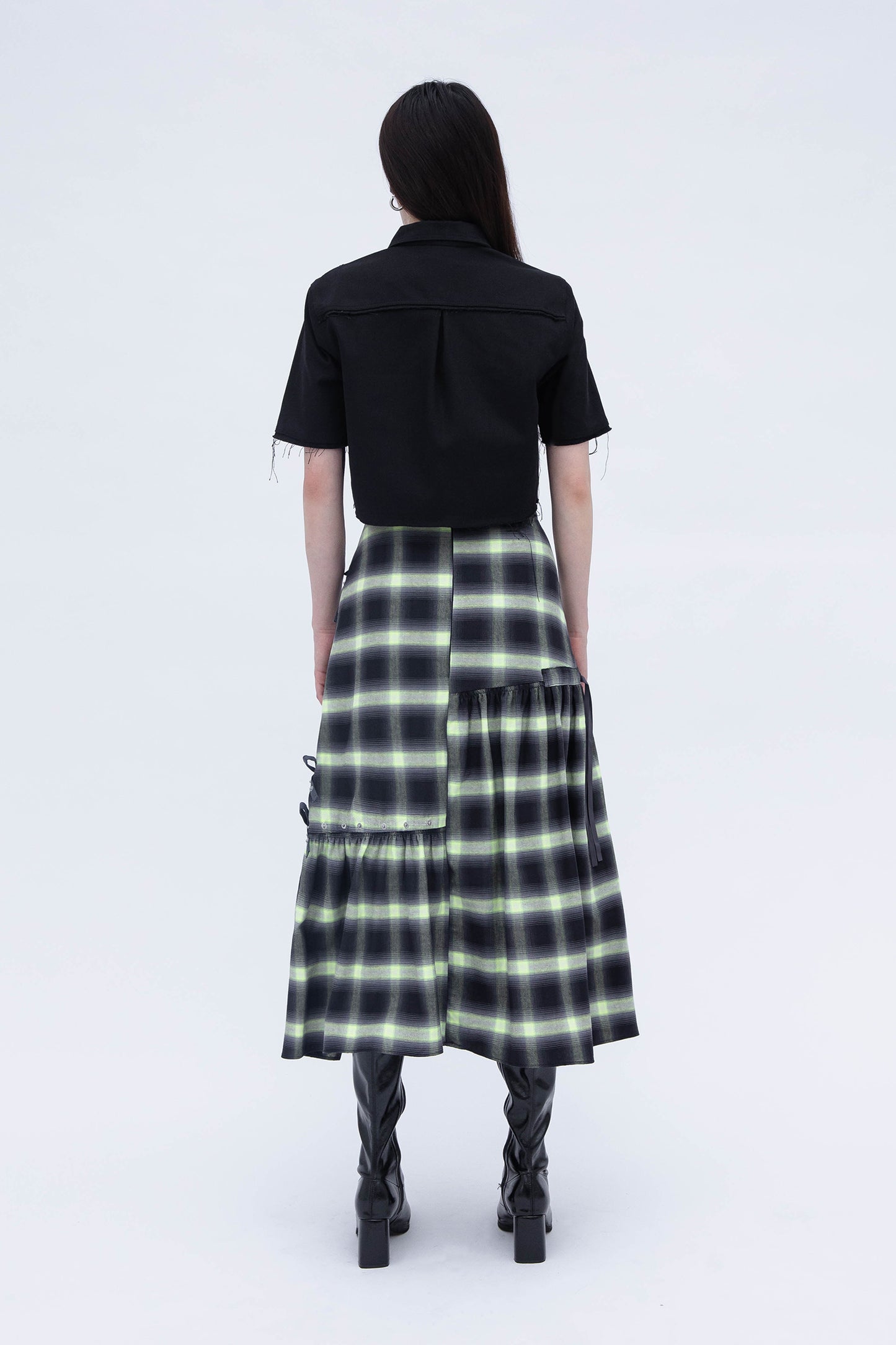 R2 MIDI SKIRT (Tartan)