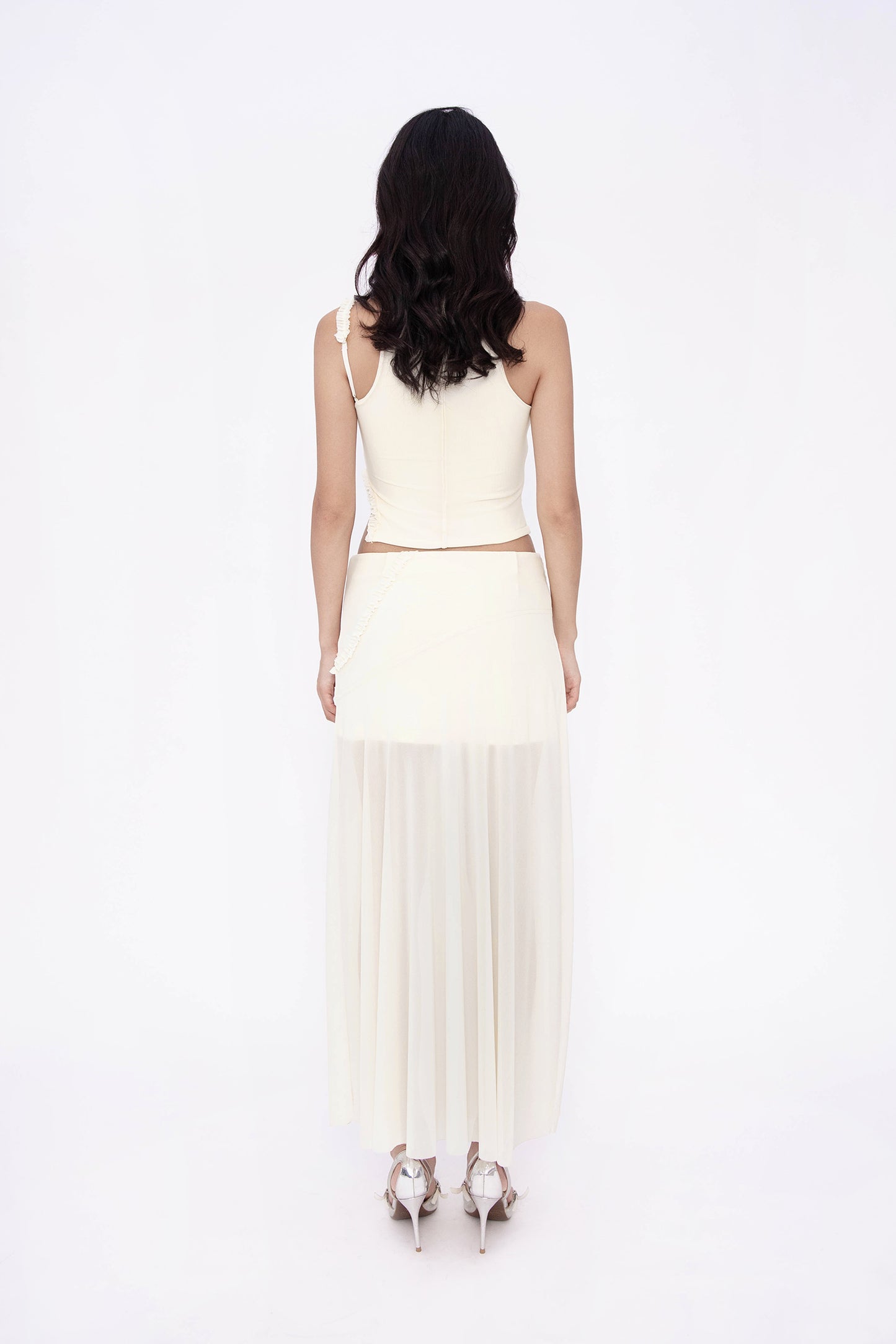 LANA SHEER SKIRT (PALE YELLOW)