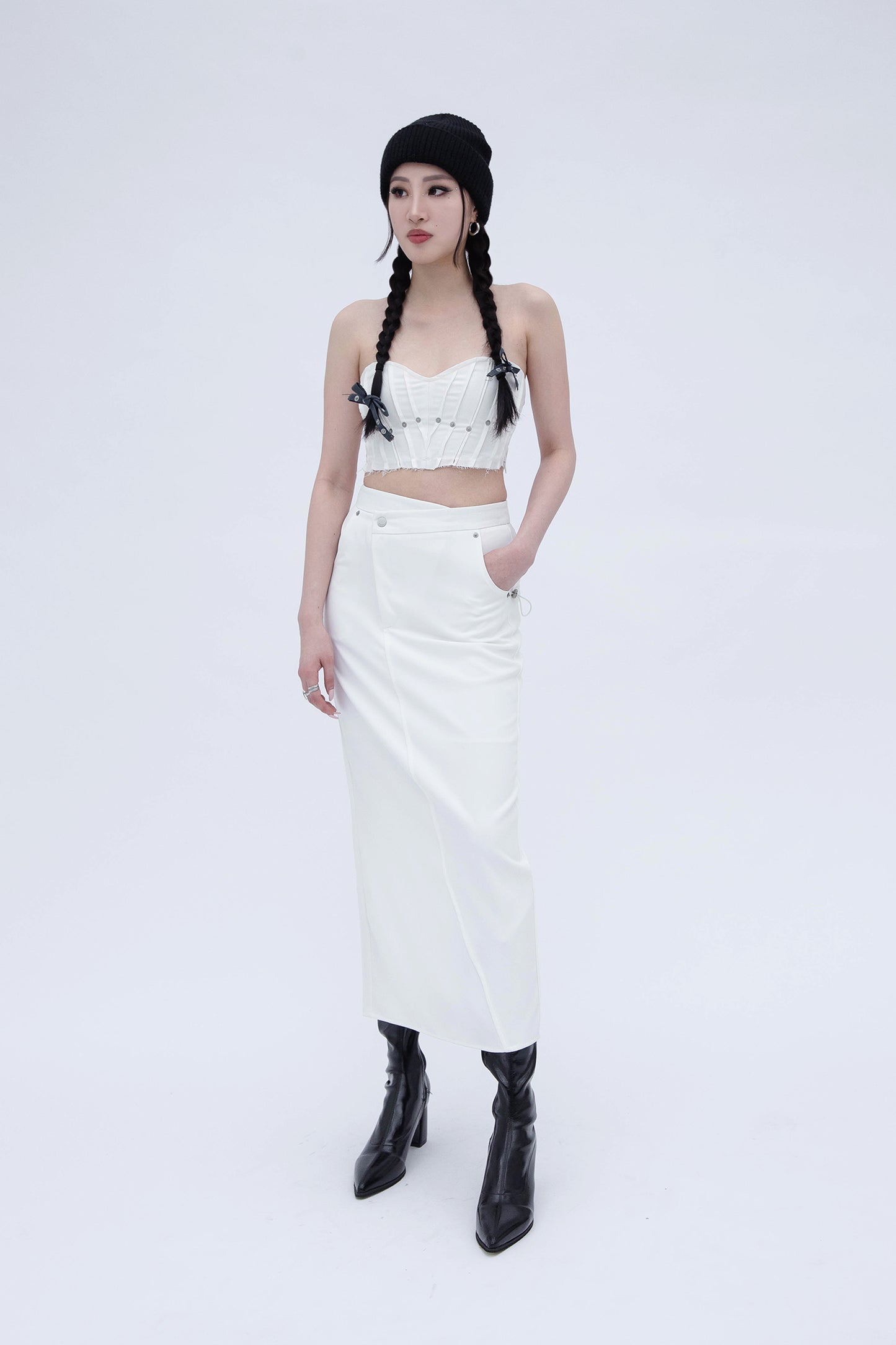 RIVET TUBE TOP (WHITE)