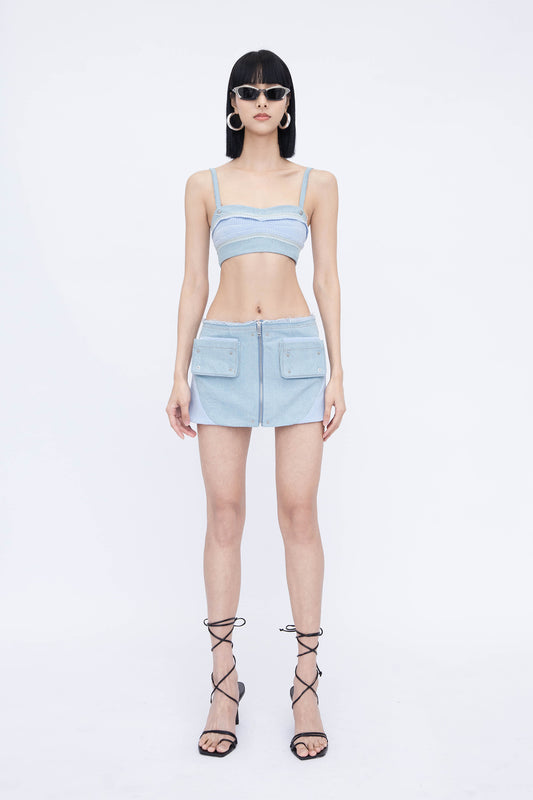 CARGO MINI SKIRT (BLUE)