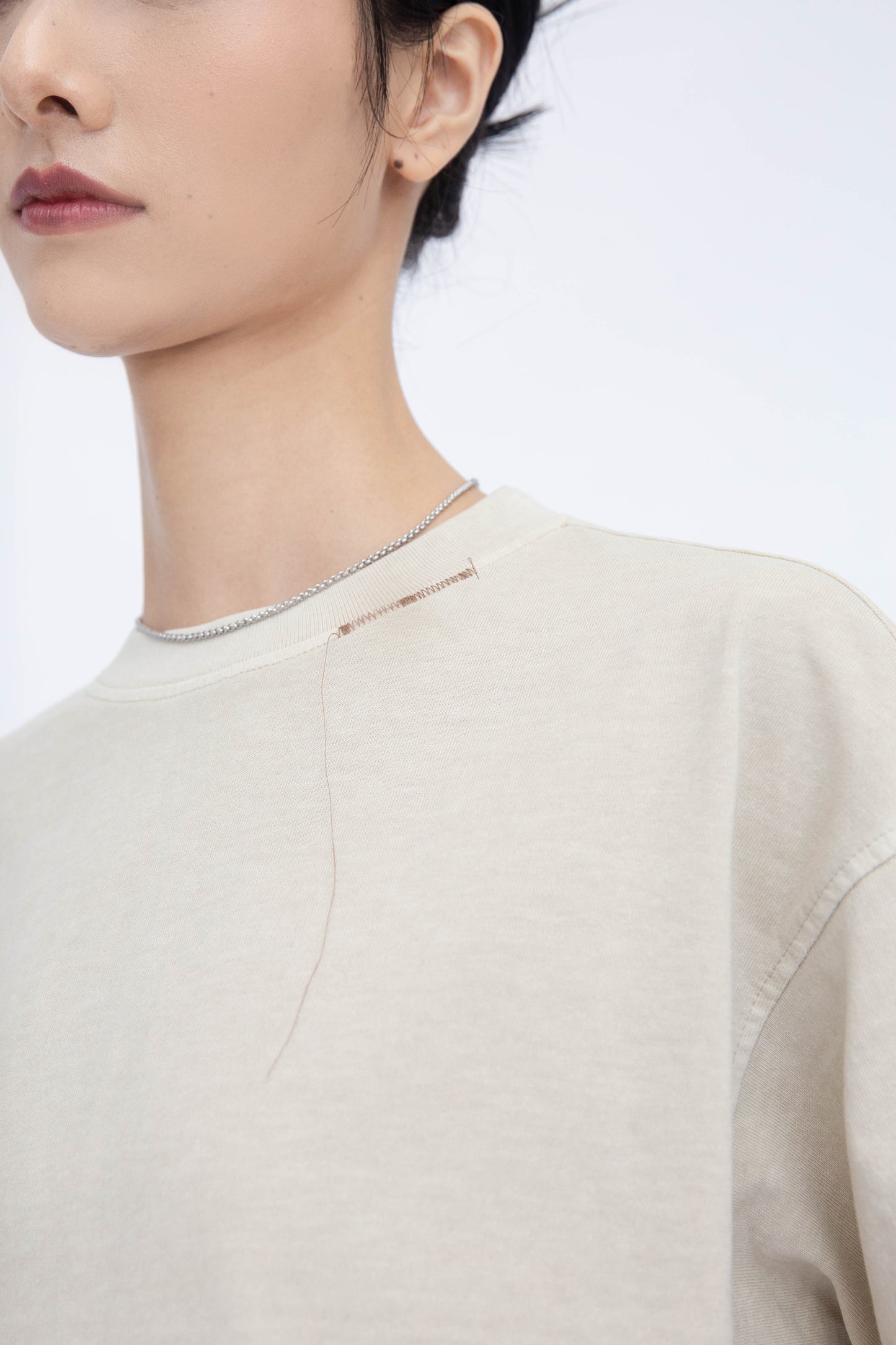 REVERSIBLE CROP T-SHIRT (SAND)
