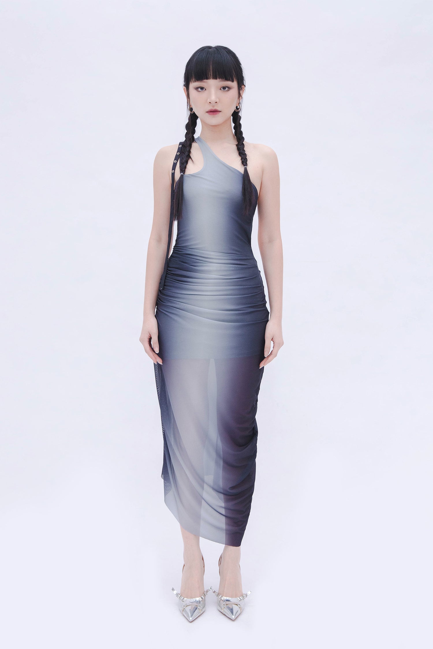 SONIA X UNDA: OMBRE DRESS (BLUISH GREY) storeunda SONIA X UNDA: OMBRE DRESS (BLUISH GREY) storeunda