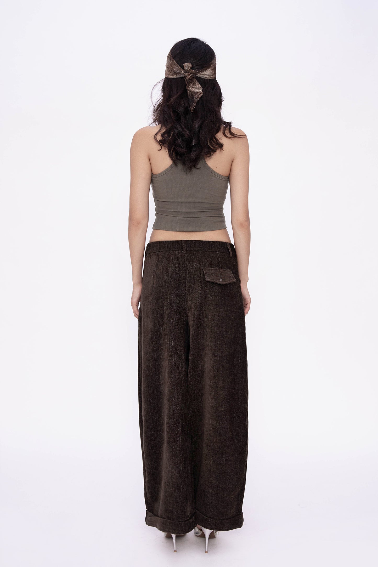 NORA VELVETY PANTS (BROWN)