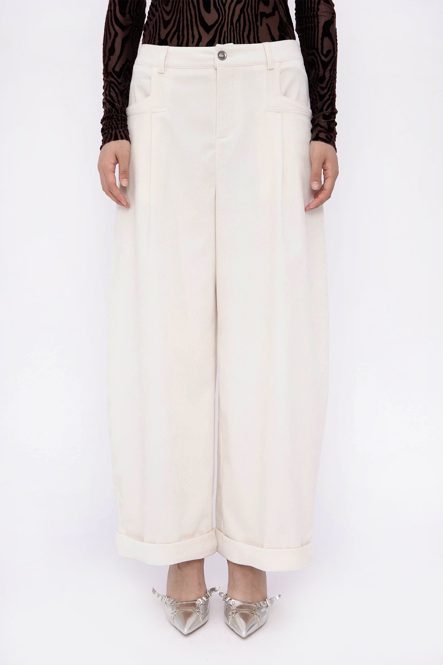 NORA VELVETY PANTS (IVORY)
