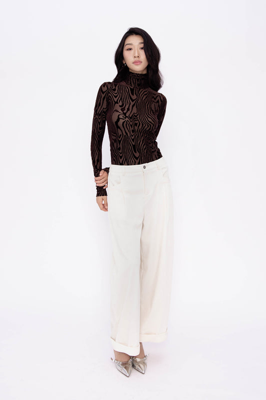 NORA VELVETY PANTS (IVORY)