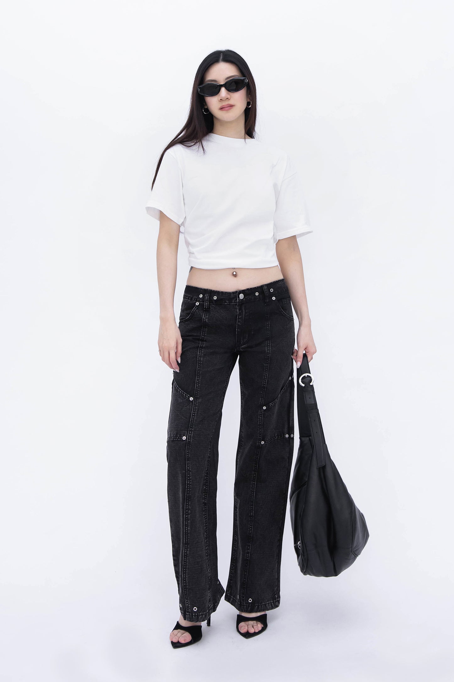 BRADDY RIVET PANTS (BLACK)