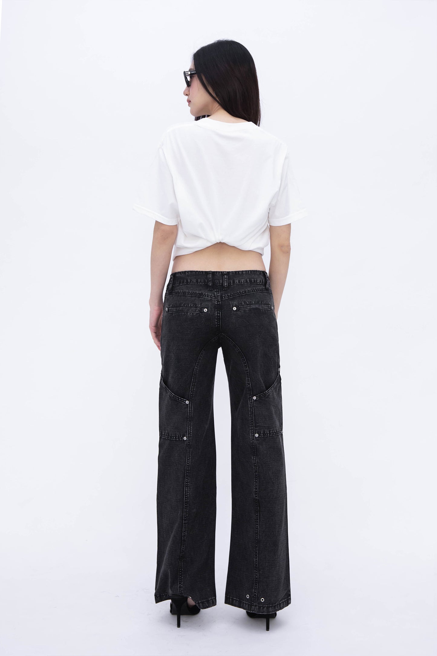 BRADDY RIVET PANTS (BLACK)