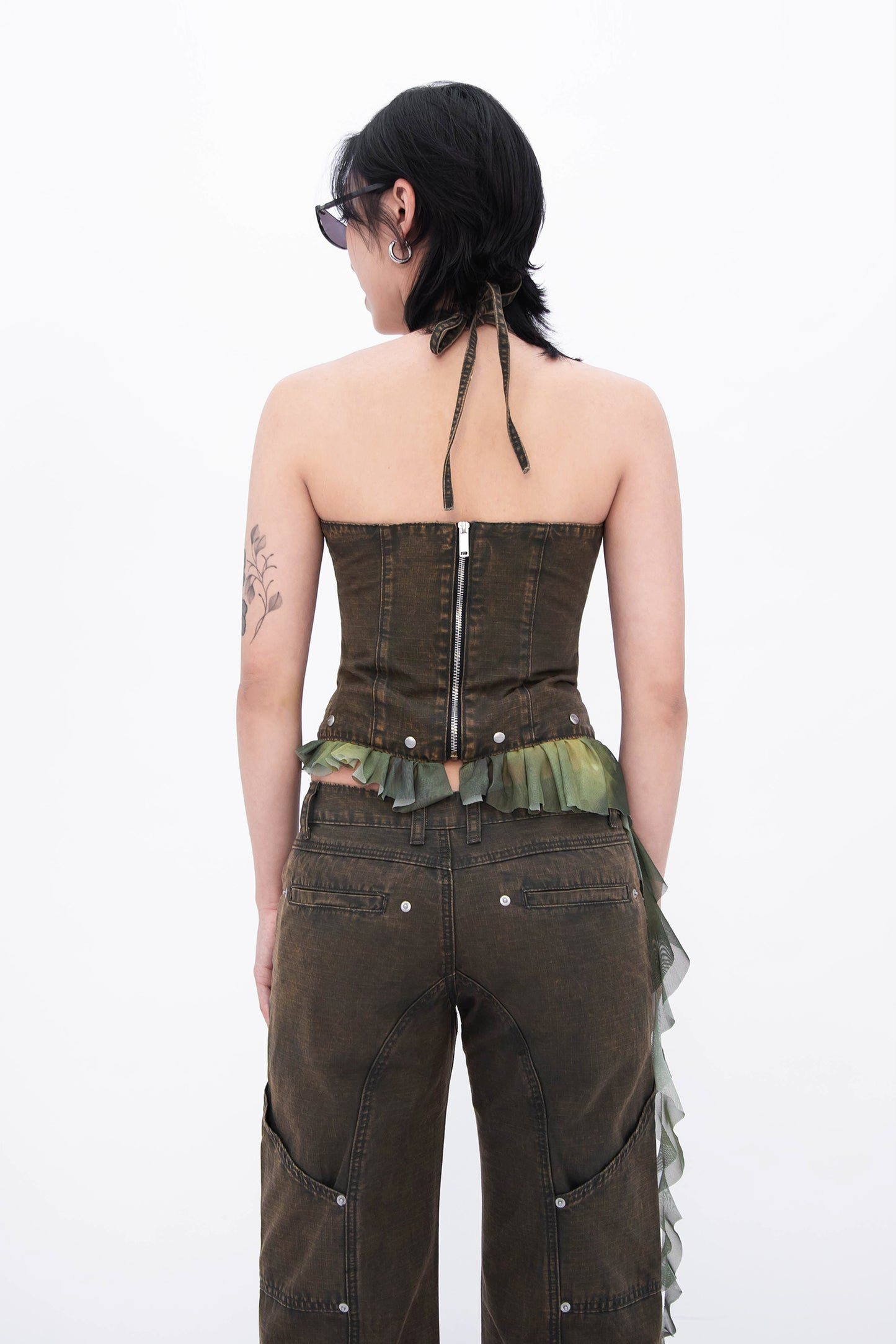 BRADDY RIVET PANTS (OLIVE)