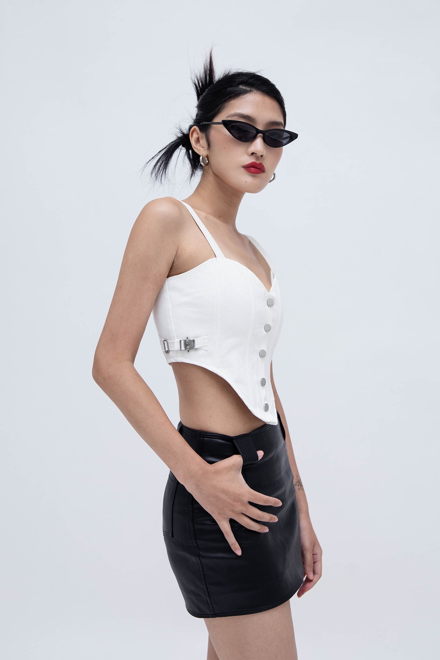 DENIM CORSET (WHITE)