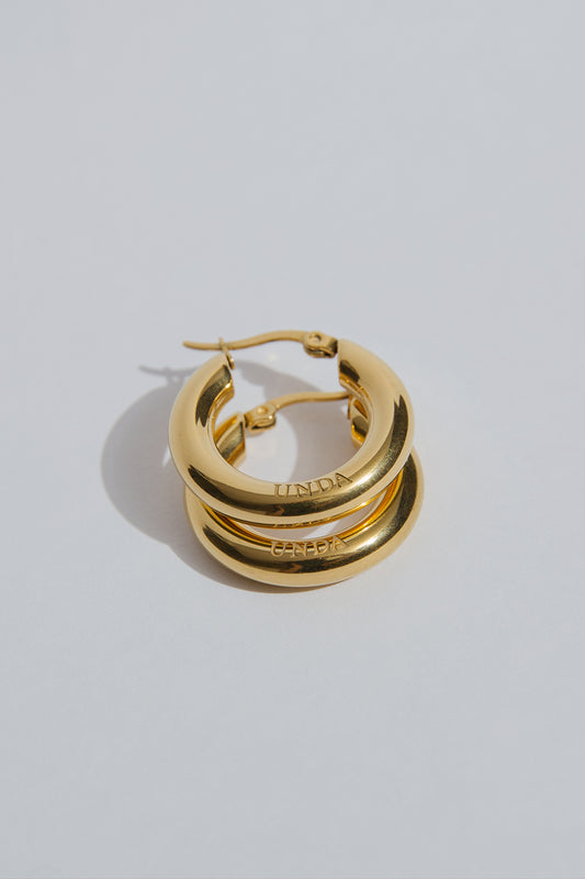 UNDA HOOP EARRINGS (GOLD)