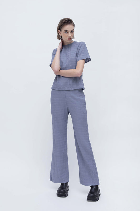 IRENE TEE CO-ORD (DUSTY BLUE)