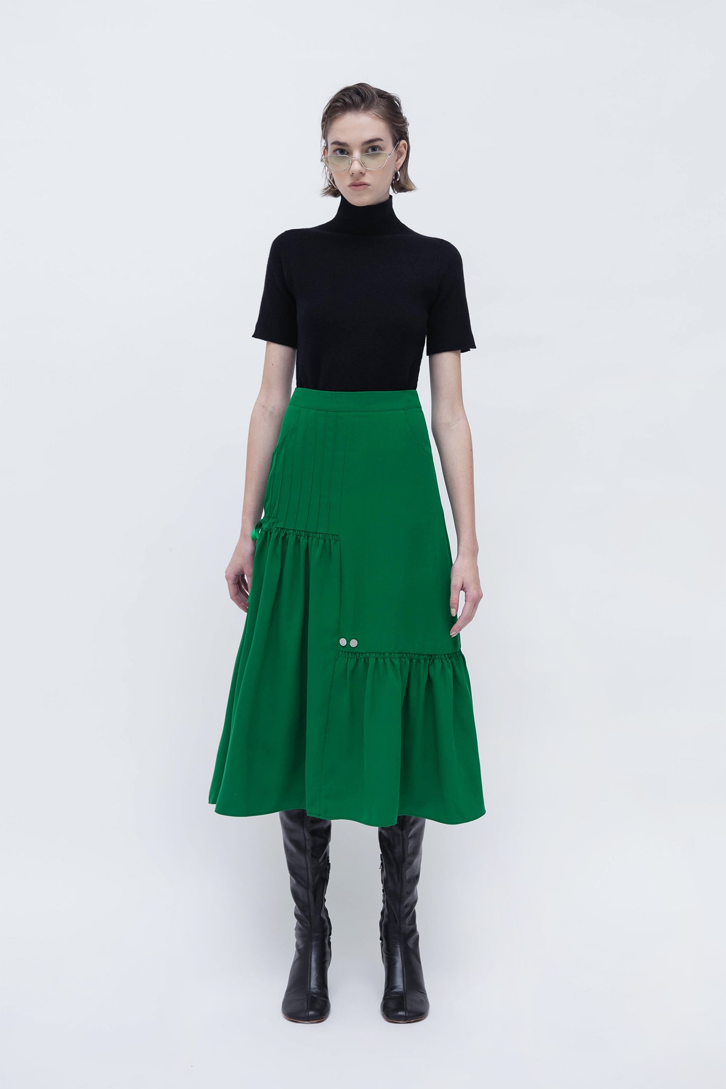 MAEVE MIDI SKIRT (GREEN)