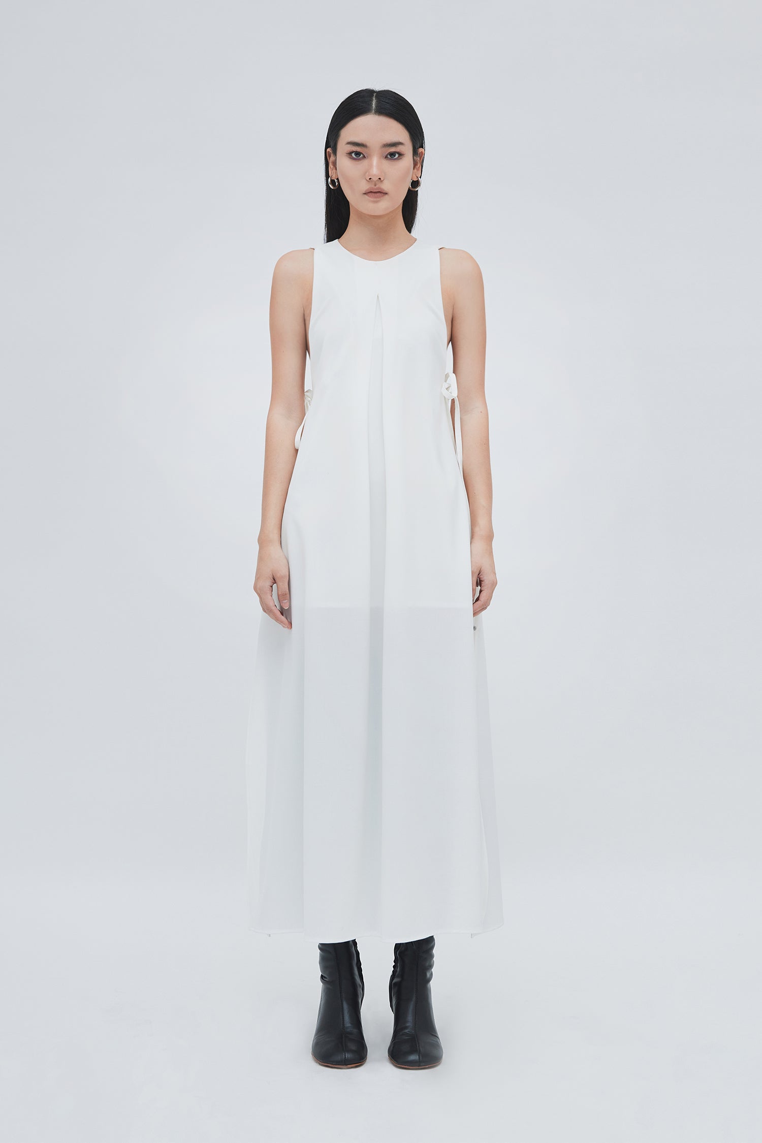 White a sales line maxi dress